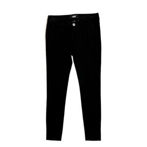 Paige Slim Pants Black Stretch Ponte Mid Rise SZ 26 New $219